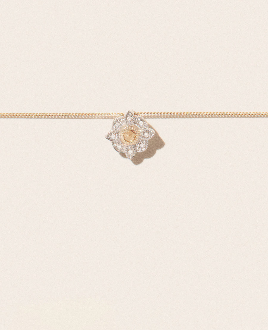 Bettina Diamond Necklace - 14K Gold, 9K Yellow Gold