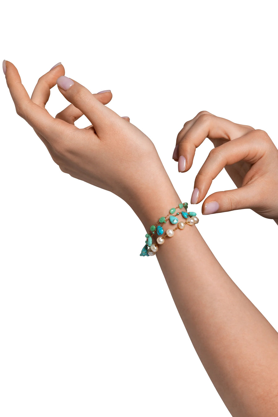 Powhatan Drops & Beads Bracelet - Turquoise