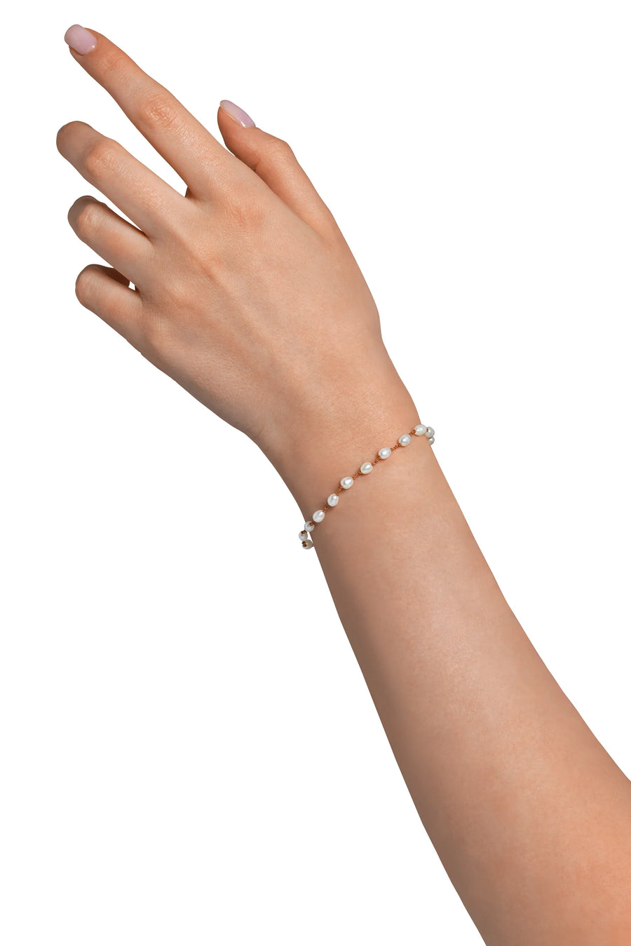Bird Mini Bracelet - White Freshwater Pearl