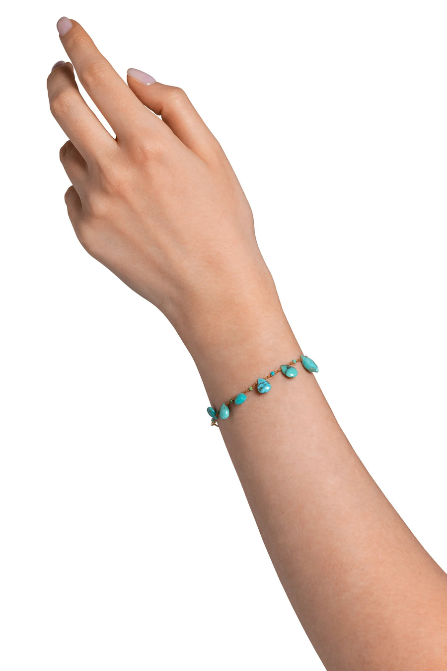 Powhatan Drops & Beads Bracelet - Turquoise