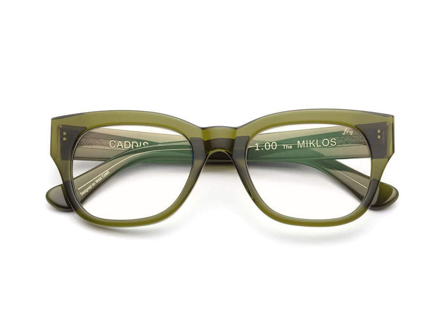 Miklos Reading Glasses - Heritage Green