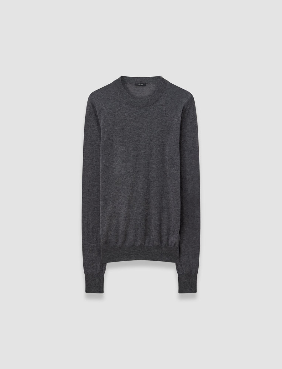 Cashair Round Neck Jumper - Smoke