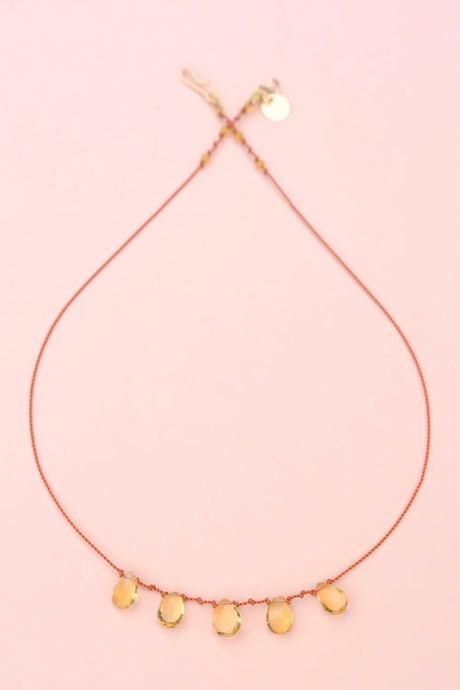 5 Gouttes Necklace - Citrine