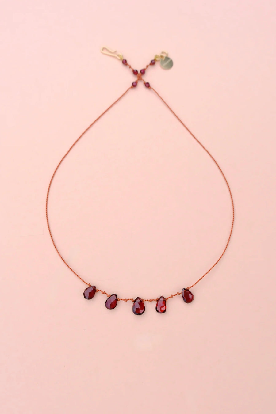 5 Gouttes Necklace - Grenat