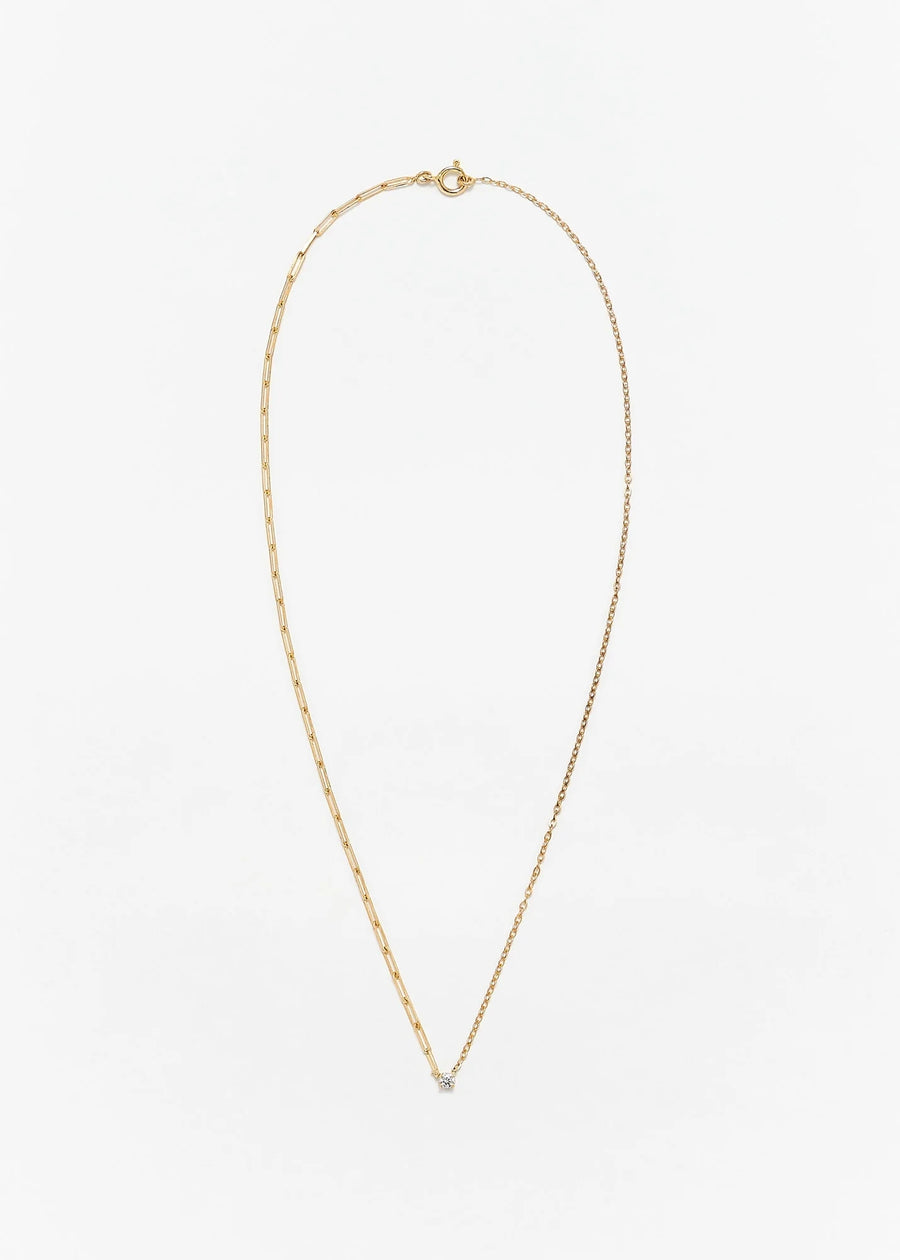 Collier Solitaire Diamant - Or Jaune