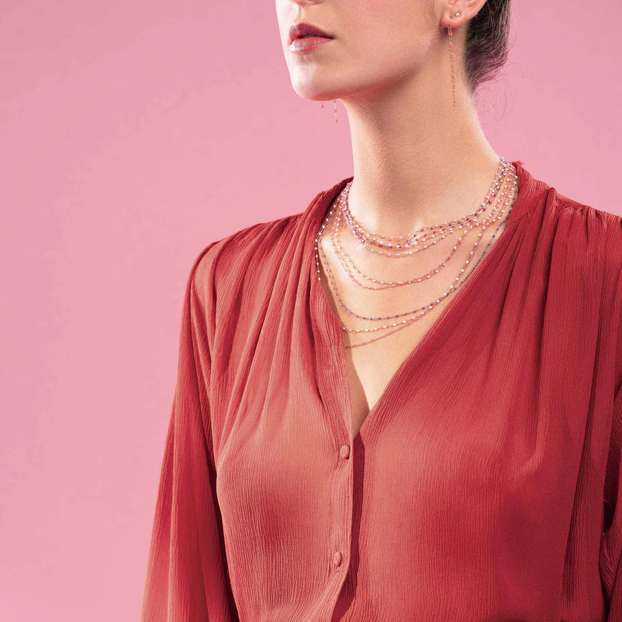 16.5" Classic Gigi Necklace - Lilac + 14K Yellow Gold