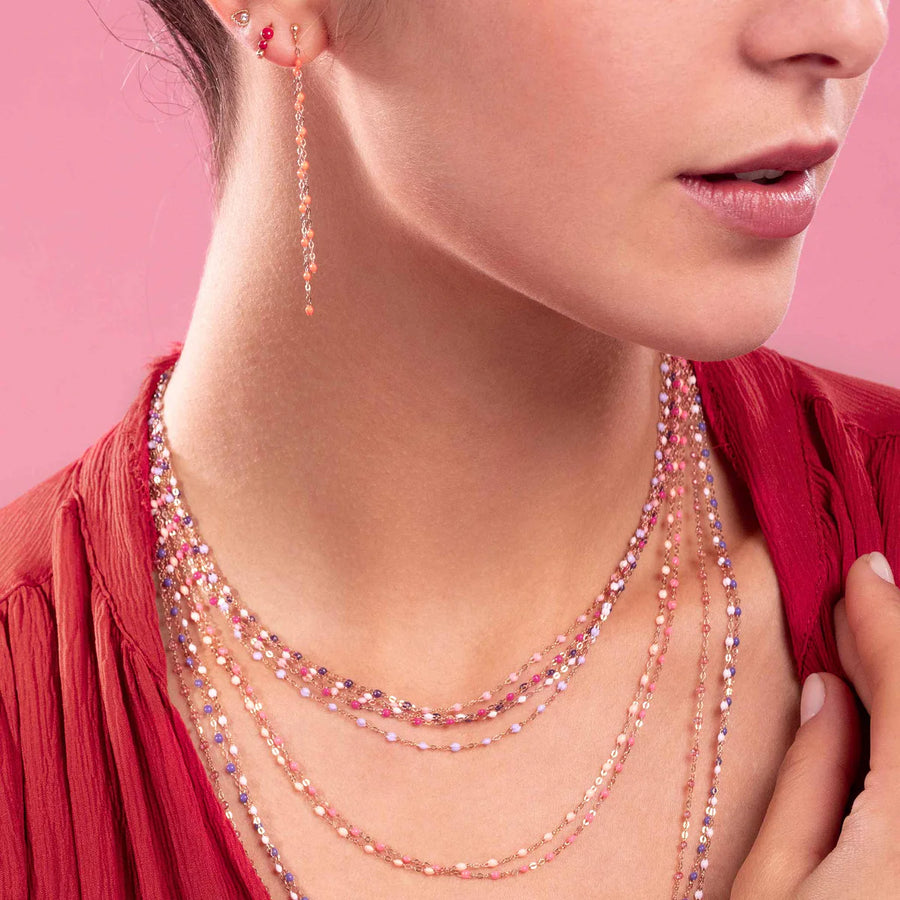 16.5" Classic Gigi Necklace - Lilac + 14K Yellow Gold