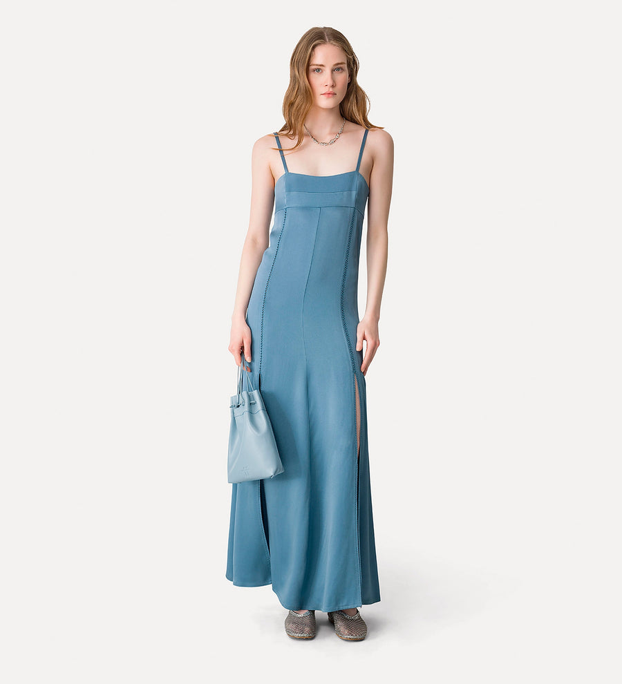 14196_My Bag - Leather Flat Bucket Bag - Nuage