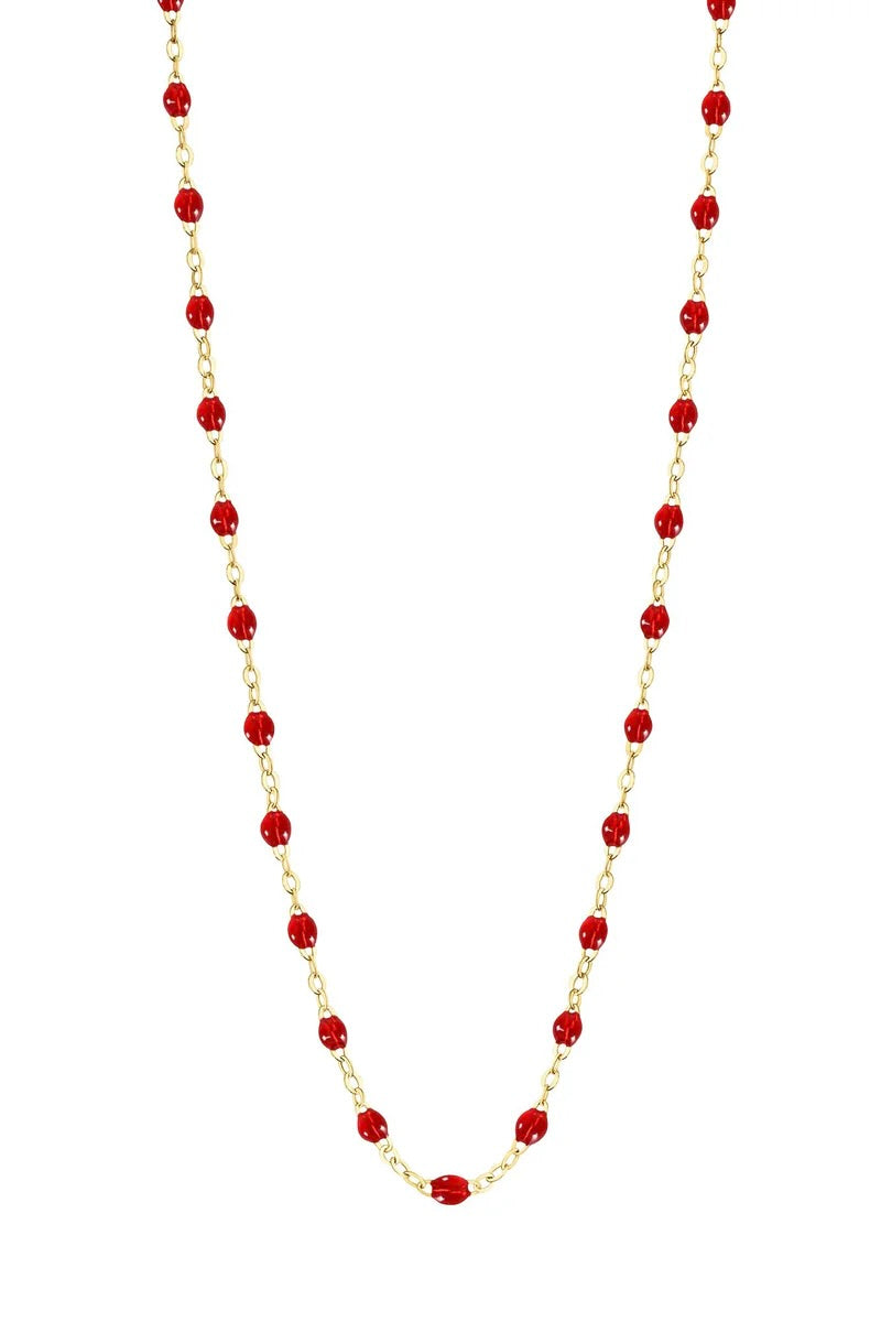 16.5" Classic Gigi Necklace - Ruby + Yellow Gold
