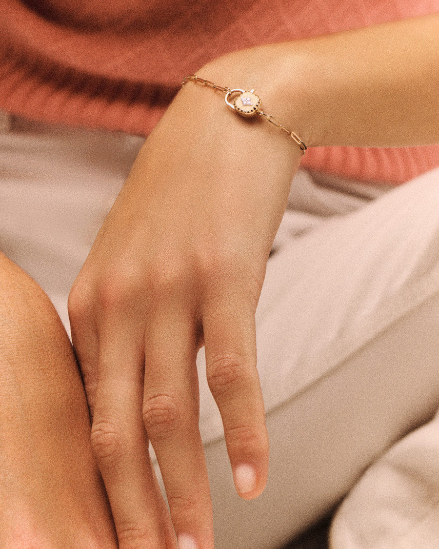 Ginger Bracelet - Blanc and 9K Gold