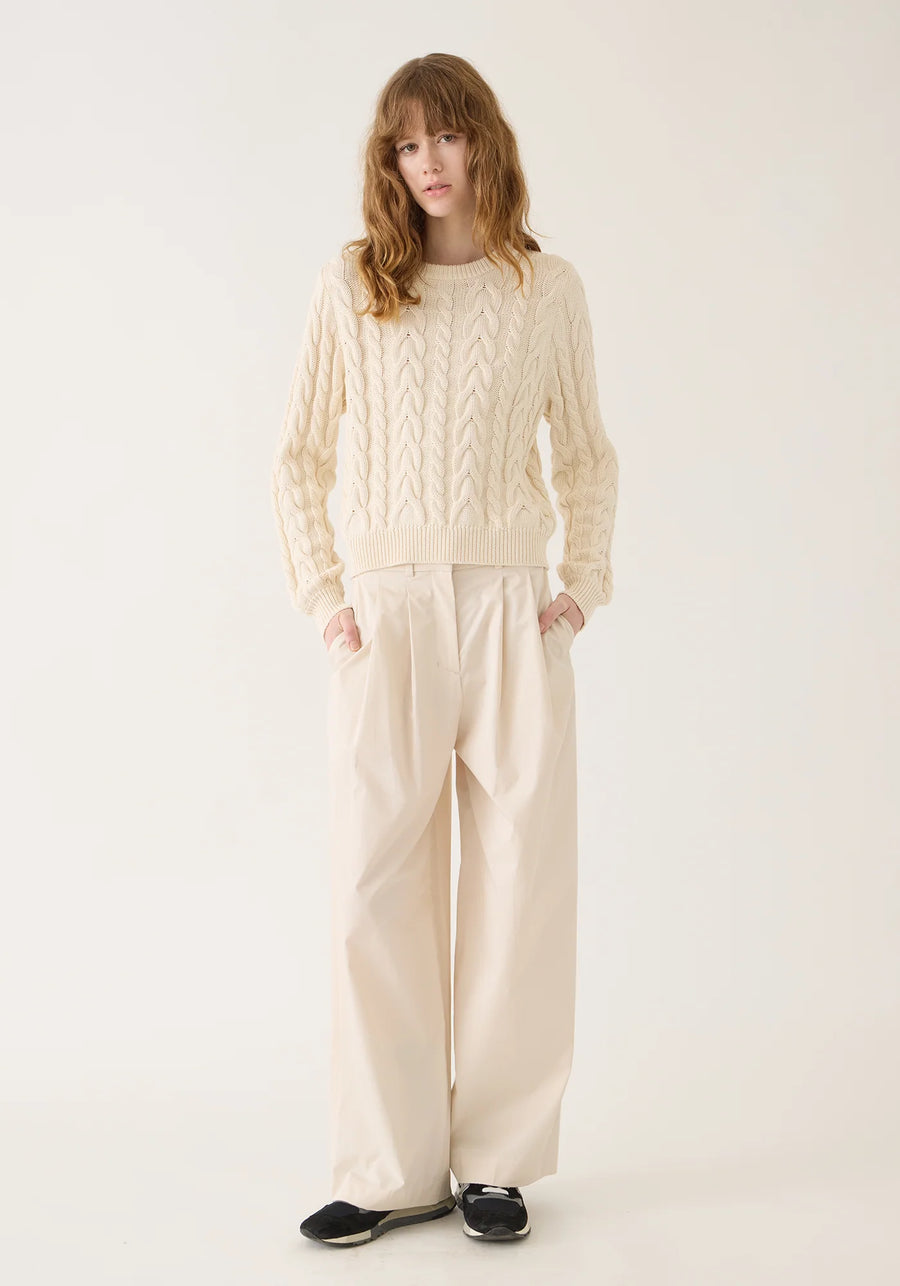 Hilda Cotton Sweater - Off-White