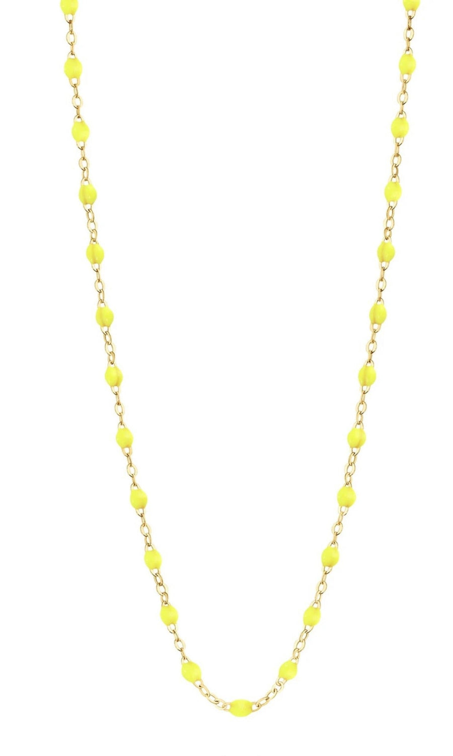 16.5" Classic Gigi Necklace -  Lime + Yellow Gold