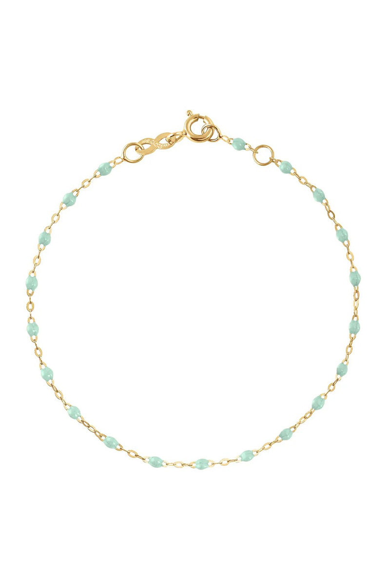 6.7" Classic Gigi Bracelet - Jade + Yellow Gold