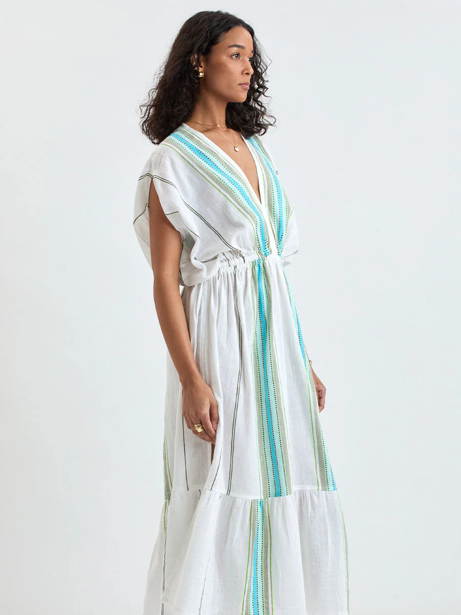 Leila Plunge Dress - Genet Mint