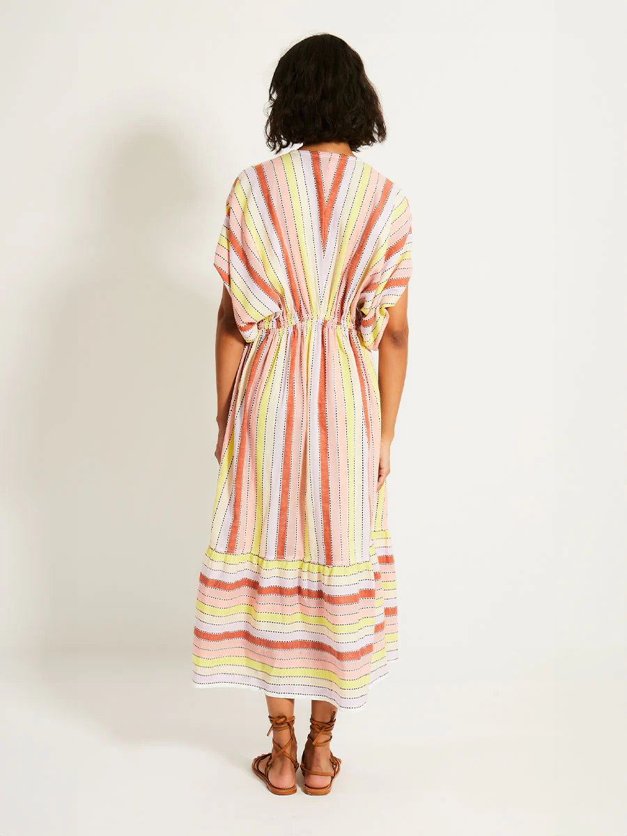 Leila Plunge Dress - Meskel Citron