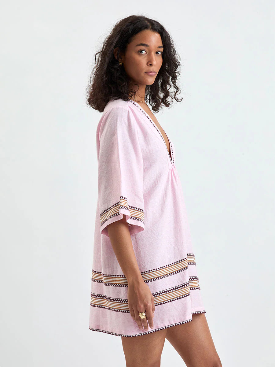 Belkis V-Neck - Munit Pink