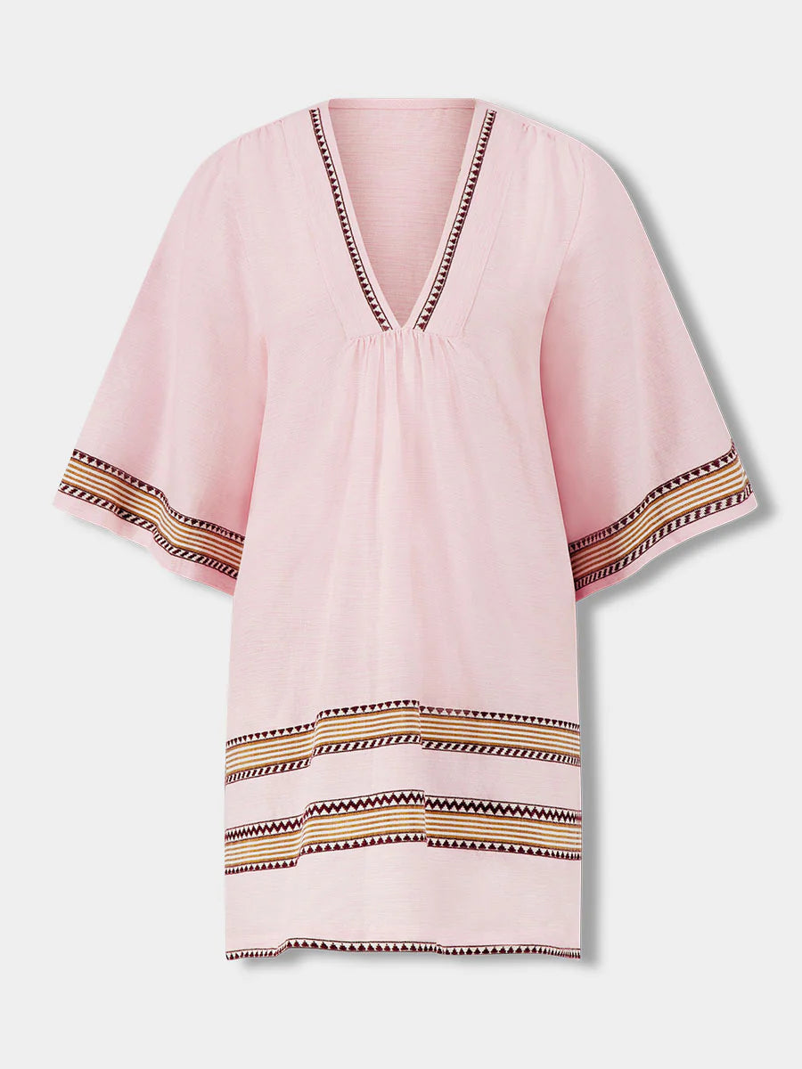 Belkis V-Neck - Munit Pink