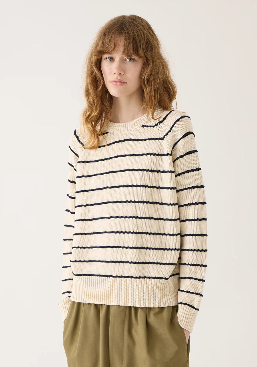 Lilica Sweater - Off-White/Navy