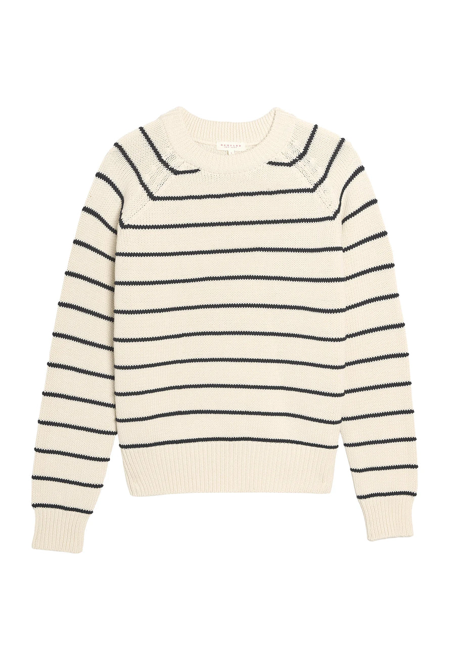 Lilica Sweater - Off-White/Navy