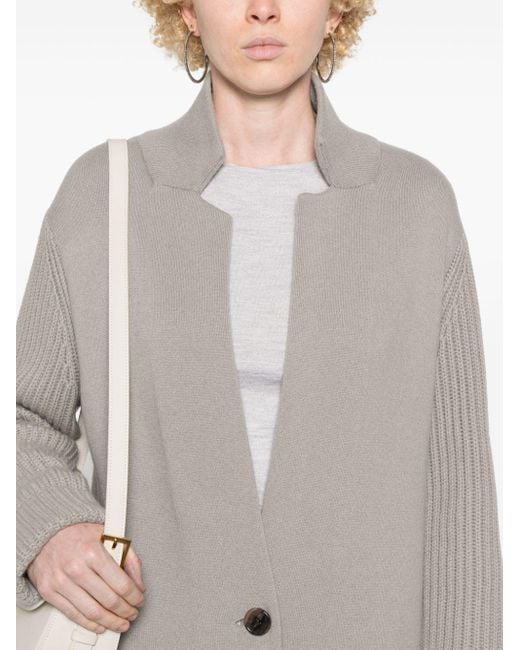 Feifei Cardigan Coat - Dove Grey