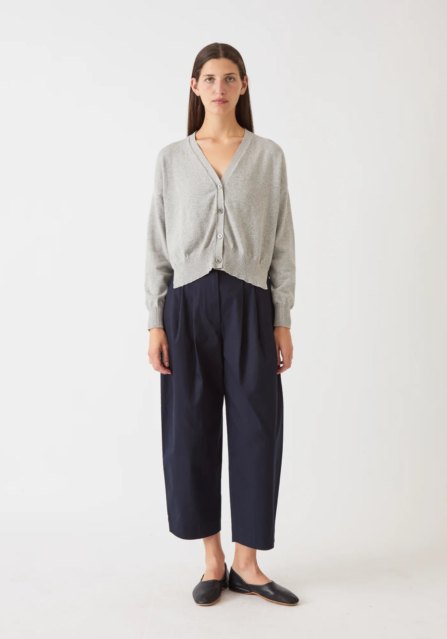 Lola Cotton/Cashmere Cardigan - Heather Grey