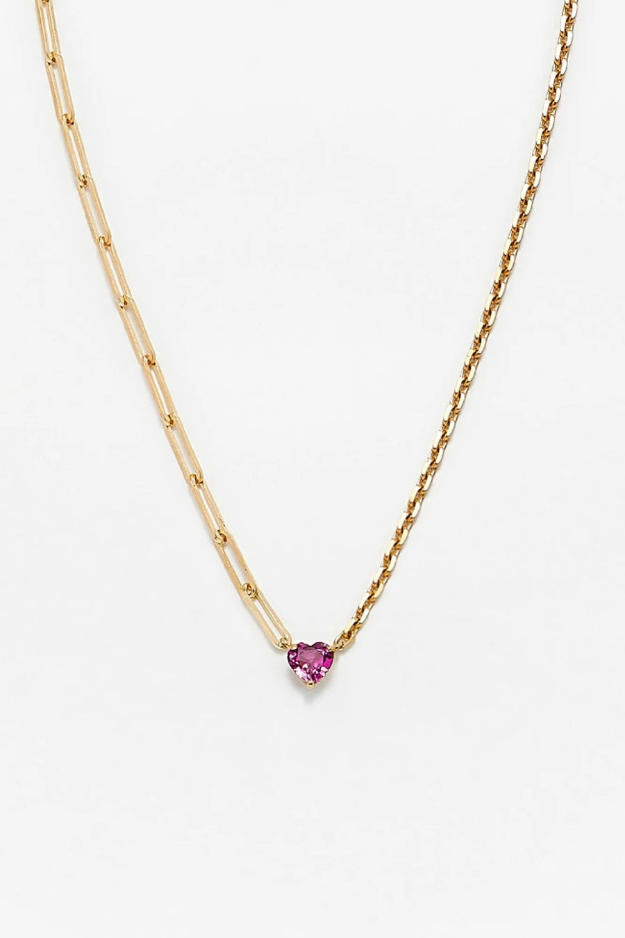 Maxi Collier Solitaire Coeur - Rose Or Jaune