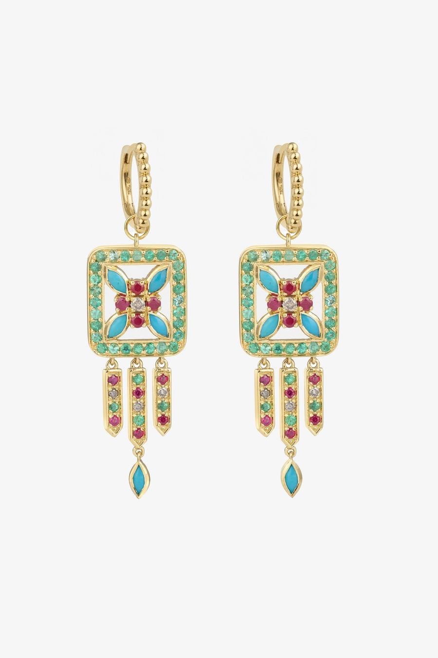 Rita Earrings 3 - Turquoise