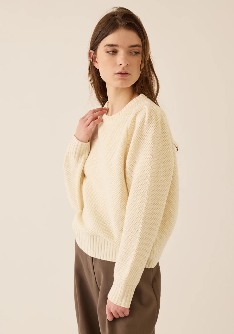 Selly Merino Wool Sweater - Off-White
