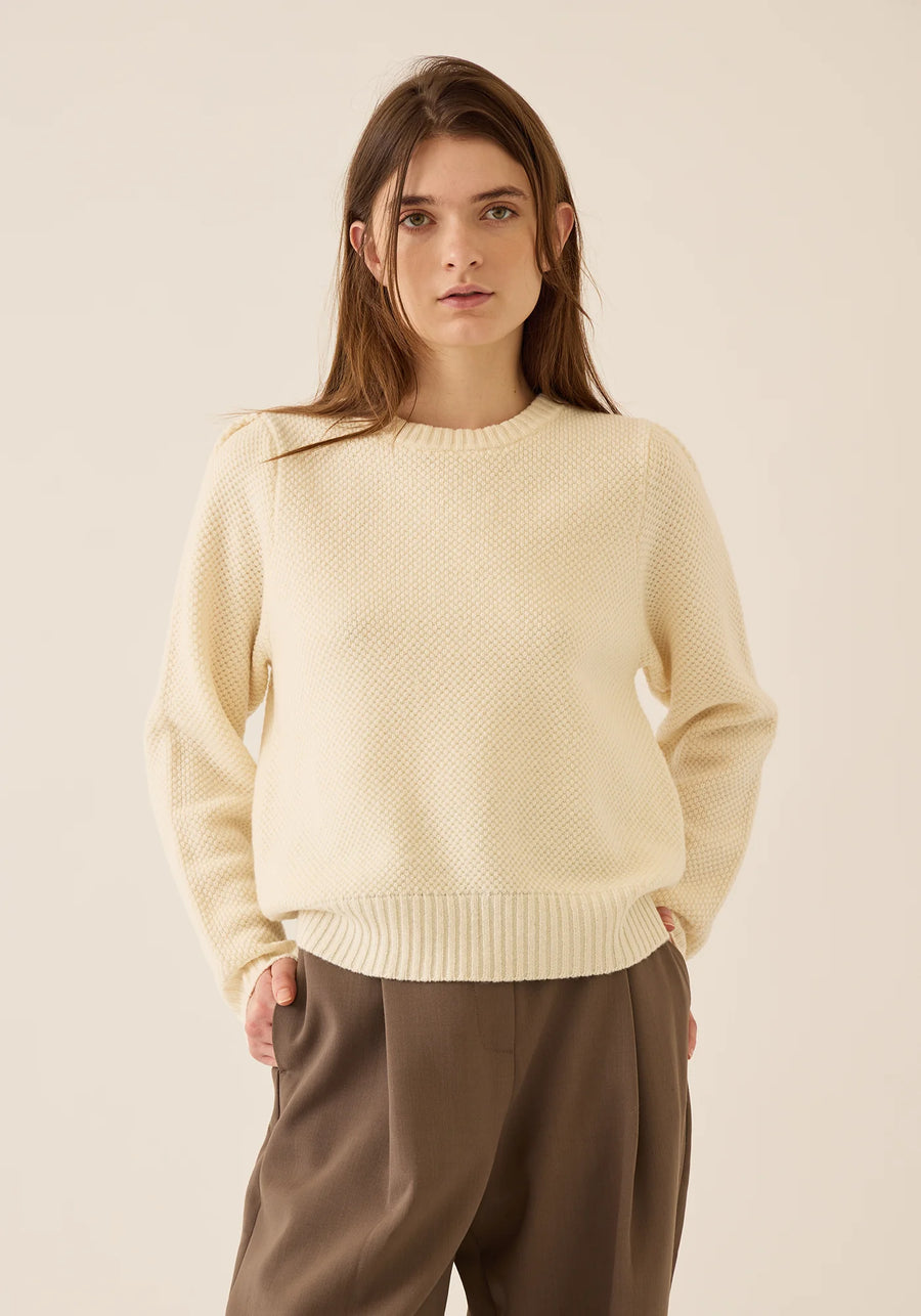 Selly Merino Wool Sweater - Off-White