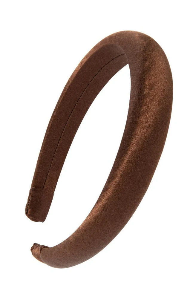 1" Padded Headband - Silk Charmeuse - Silk Charmeuse Sable