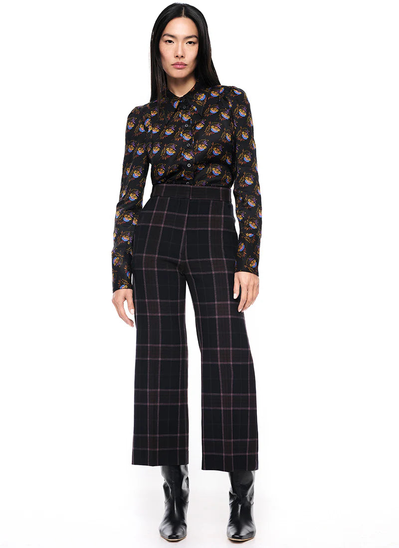 Wide Leg Culotte - Rosewood Plaid