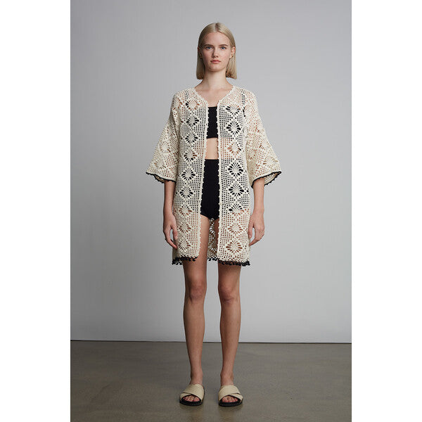 Violet Crochet Cover Up - Ivory