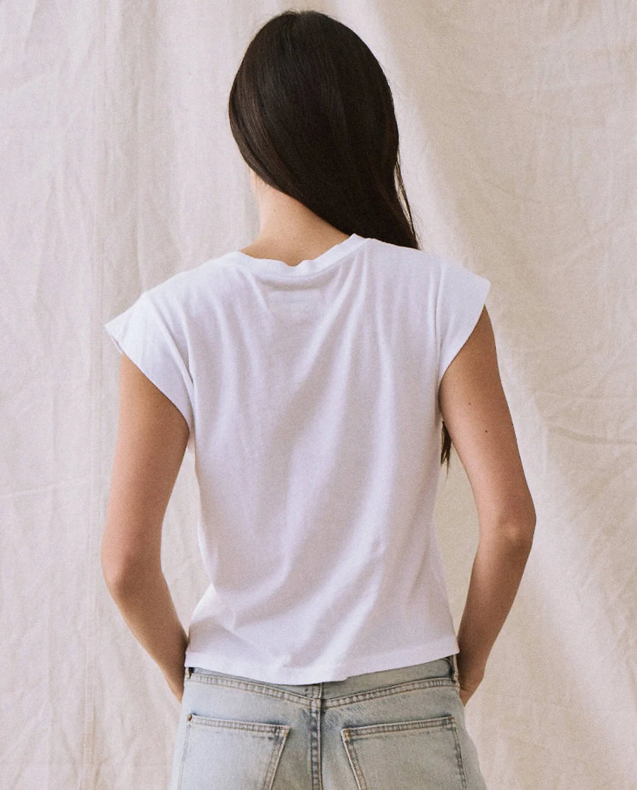 The Peak Shoulder Tee - White