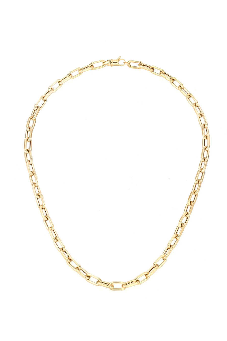 16" 5.3mm wide Italian Chain Link Necklace - 14K Yellow Gold