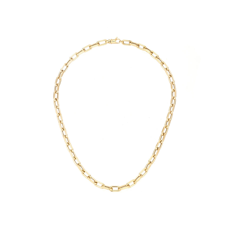 16" 5.3mm wide Italian Chain Link Necklace - 14K Yellow Gold