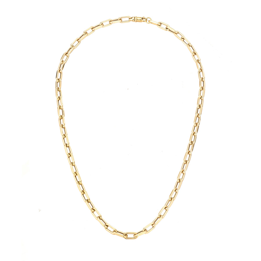 18" 5.3mm wide Italian Chain Link Necklace - 14K Yellow Gold