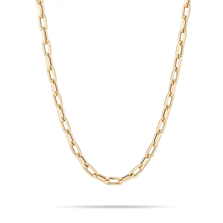 16" 5.3mm wide Italian Chain Link Necklace - 14K Yellow Gold