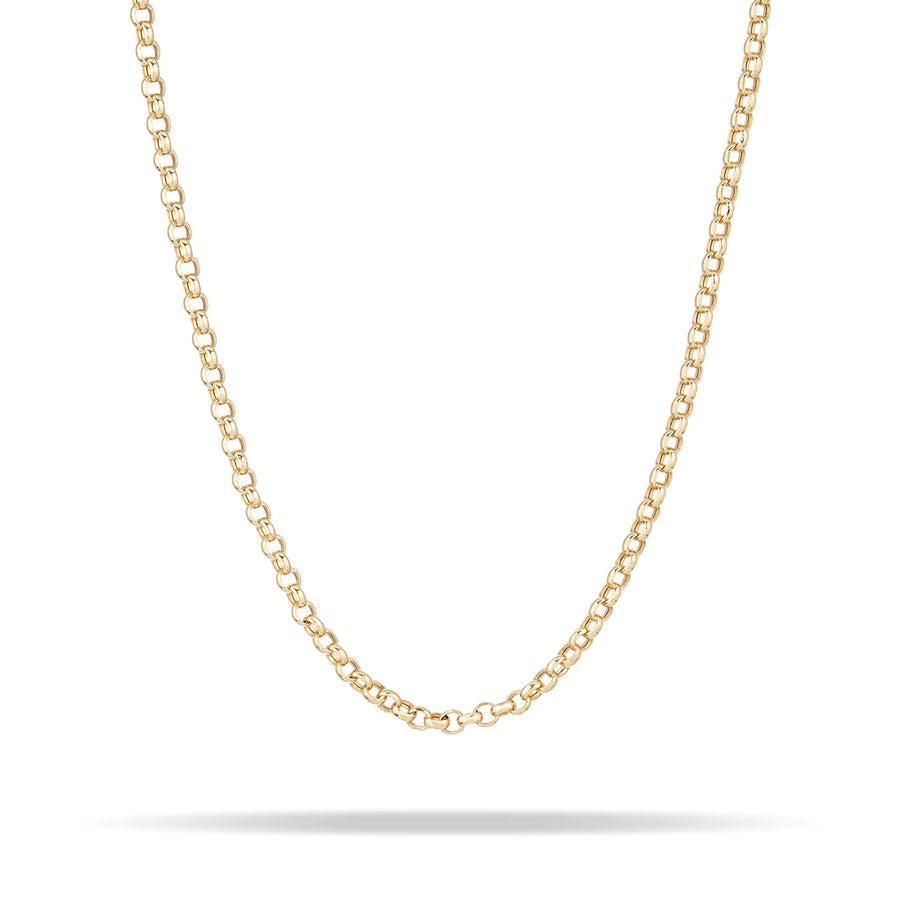 16" Finished Small Rolo Chain - 14K Yellow Gold