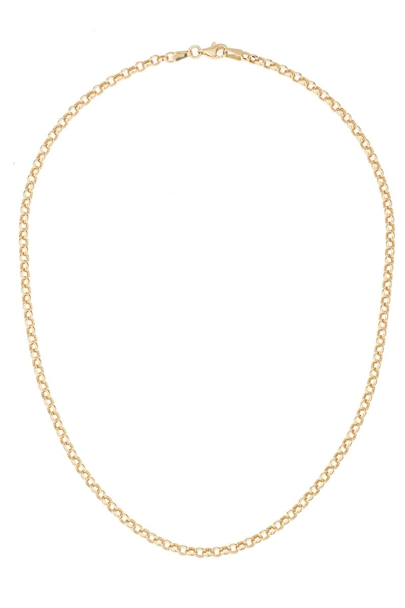 16" Finished Small Rolo Chain - 14K Yellow Gold