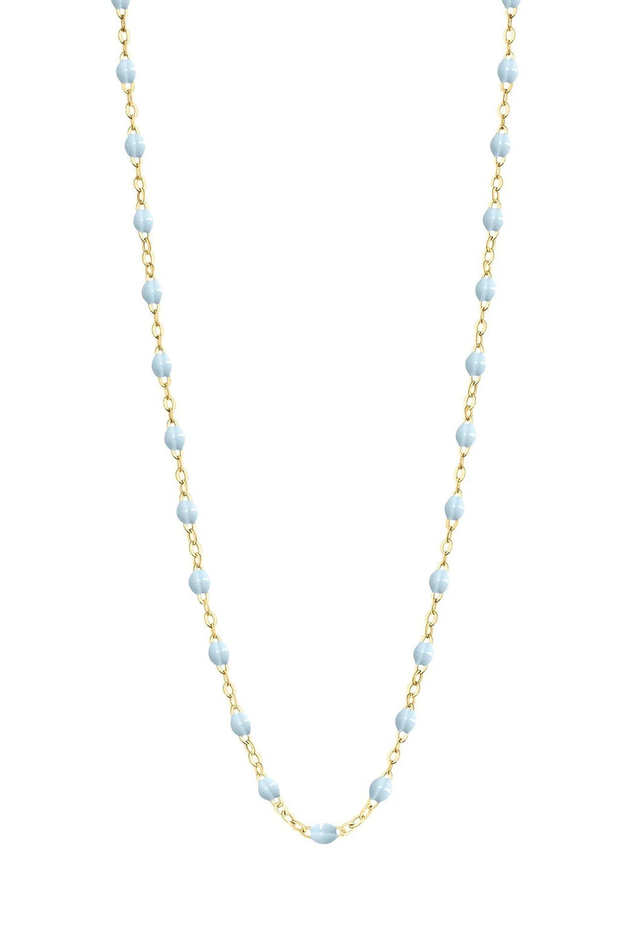 16.5" Classic Gigi Necklace - Baby Blue + Yellow Gold