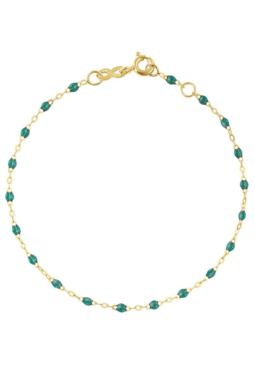 6.7" Classic Gigi Bracelet - Emerald + Yellow Gold