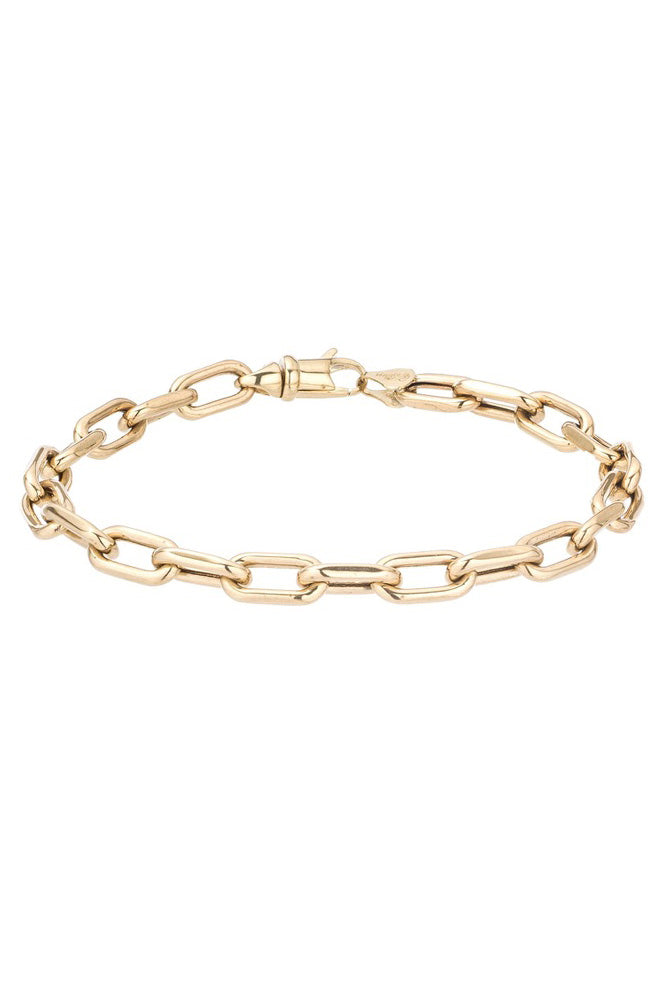 5.3mm Italian Chain Link Bracelet - 14k Yellow Gold